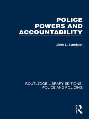 cover image of Police Powers and Accountability